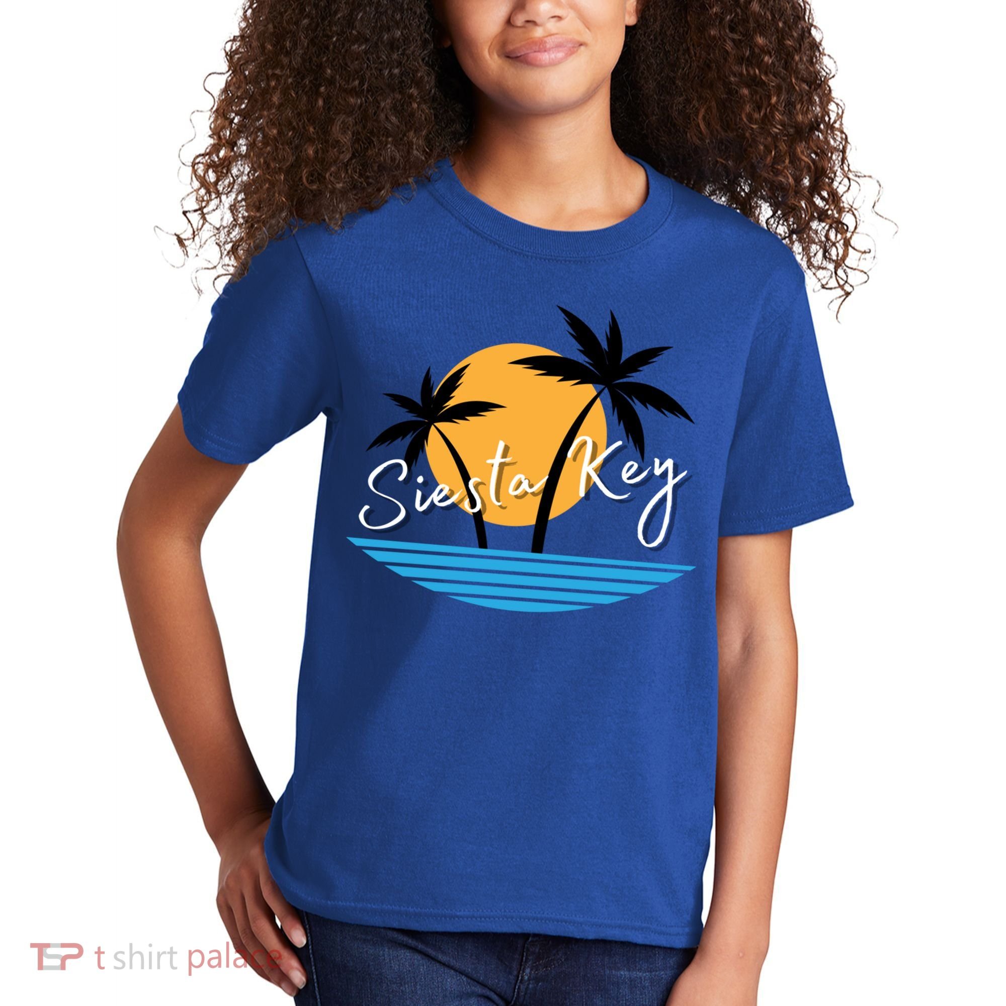 Siesta Key Beach Palm Tree Vacation Trip Matching Group Gift Kids T-Shirt
