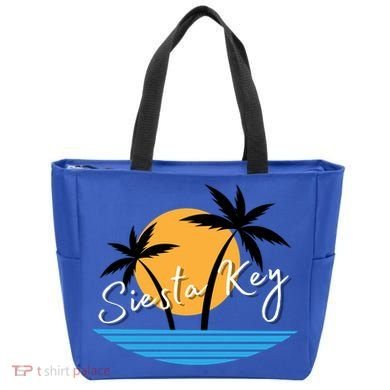 Siesta Key Beach Palm Tree Vacation Trip Matching Group Gift Tote Bag
