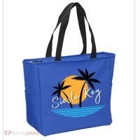 Siesta Key Beach Palm Tree Vacation Trip Matching Group Gift Tote Bag thumb 2