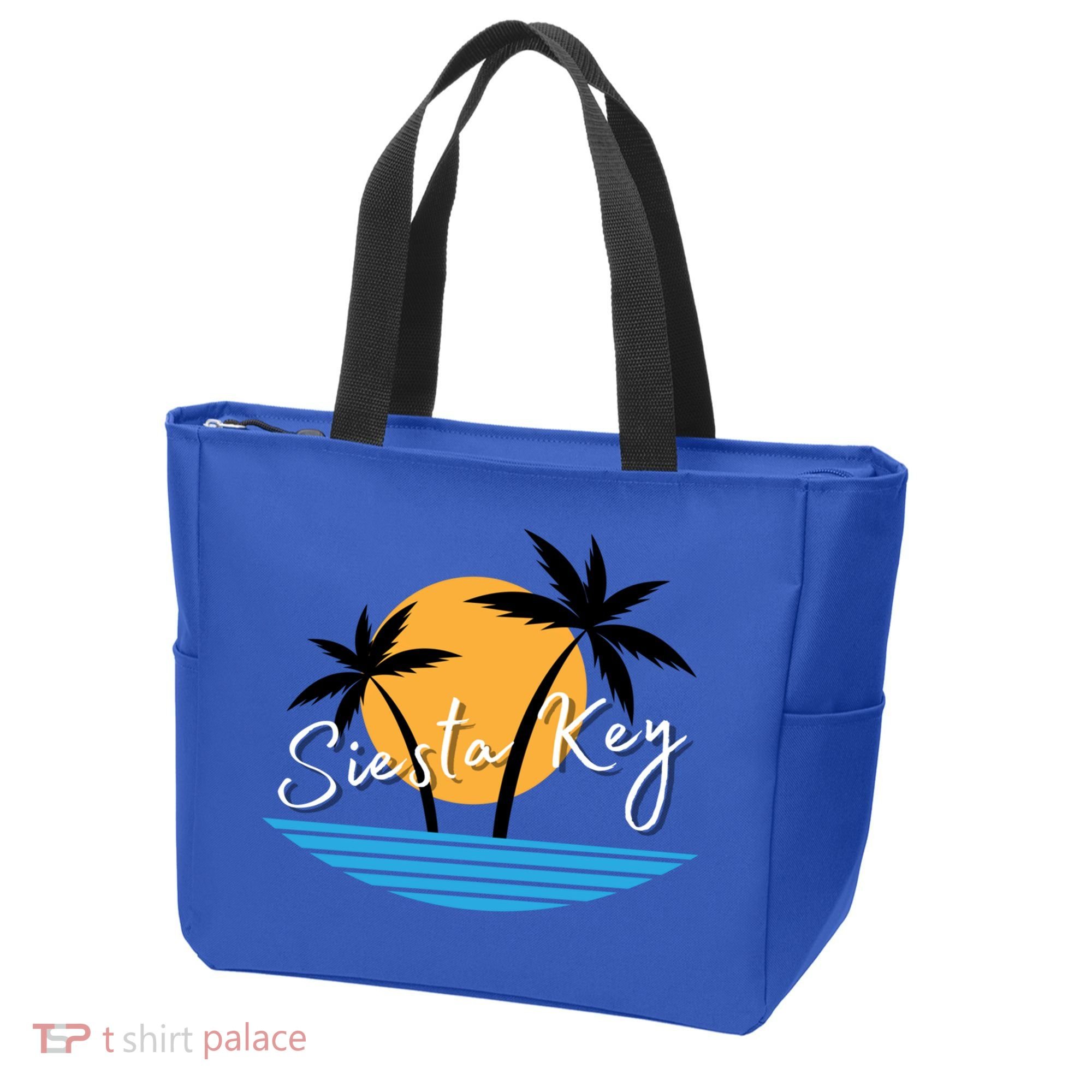 Siesta Key Beach Palm Tree Vacation Trip Matching Group Gift Tote Bag