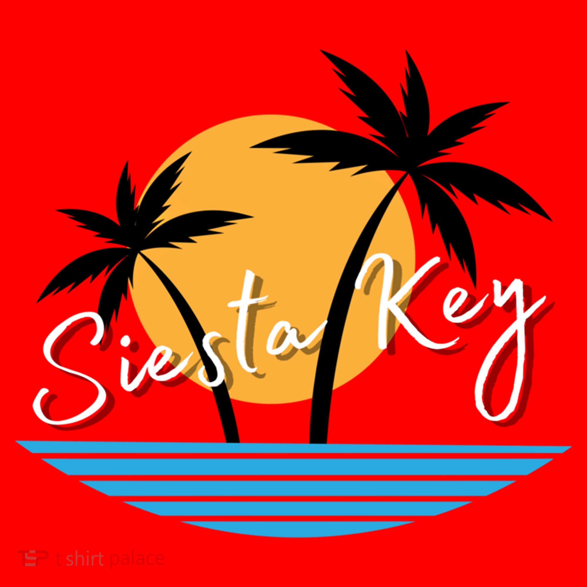Siesta Key Beach Palm Tree Vacation Trip Matching Group Gift Santa Hat