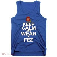 Shriners Keep Calm And Wear A Fez Shriner Mason Thanksgiving Tank Top thumb 0