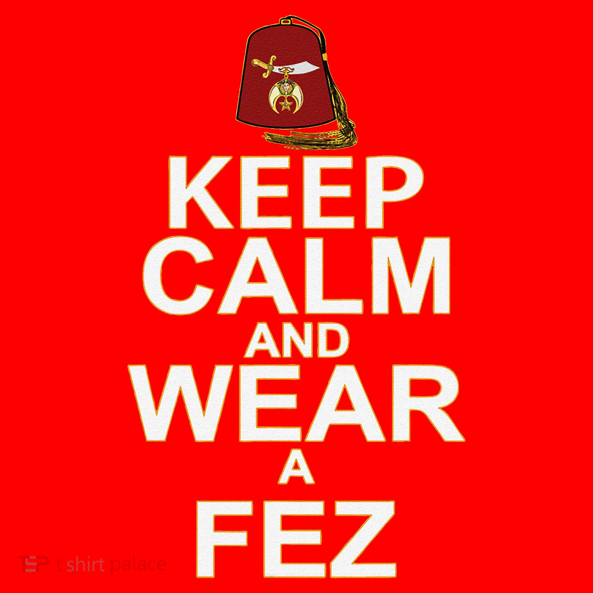 Shriners Keep Calm And Wear A Fez Shriner Mason Thanksgiving Santa Hat