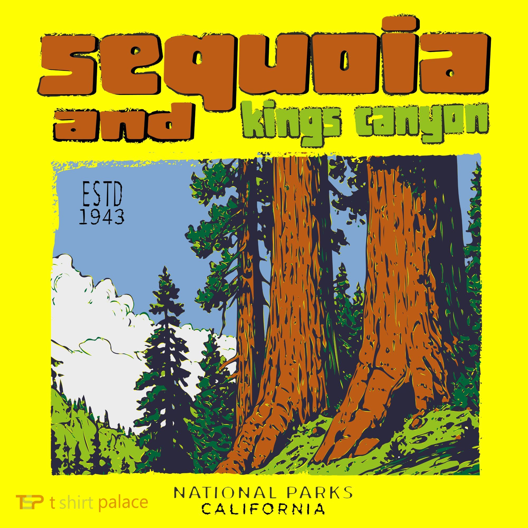 Sequoia Kings Canyon National Parks Vintage T-Shirt