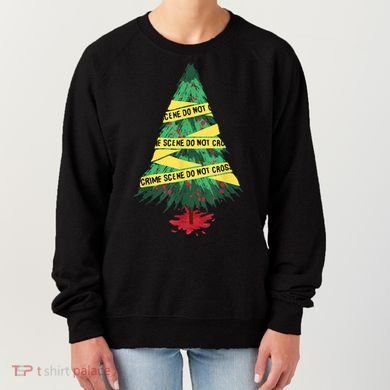 Serial Killer Christmas Tree Crime Scene True Crime Women's Sweatshirt