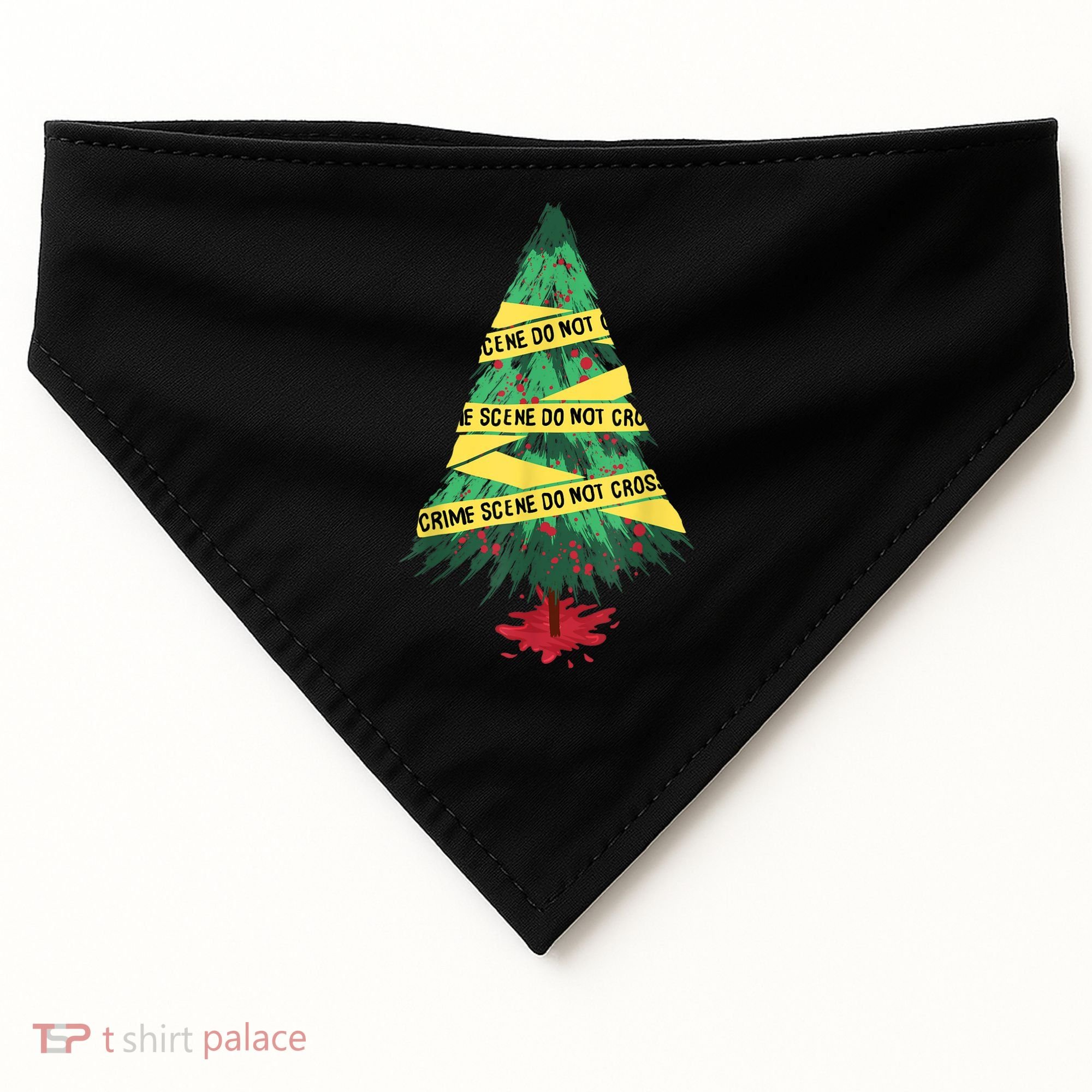 Serial Killer Christmas Tree Crime Scene True Crime USA-Made Doggie Bandana