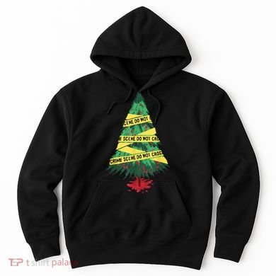 Serial Killer Christmas Tree Crime Scene True Crime Hoodie