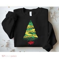 Serial Killer Christmas Tree Crime Scene True Crime Sweatshirt thumb 2