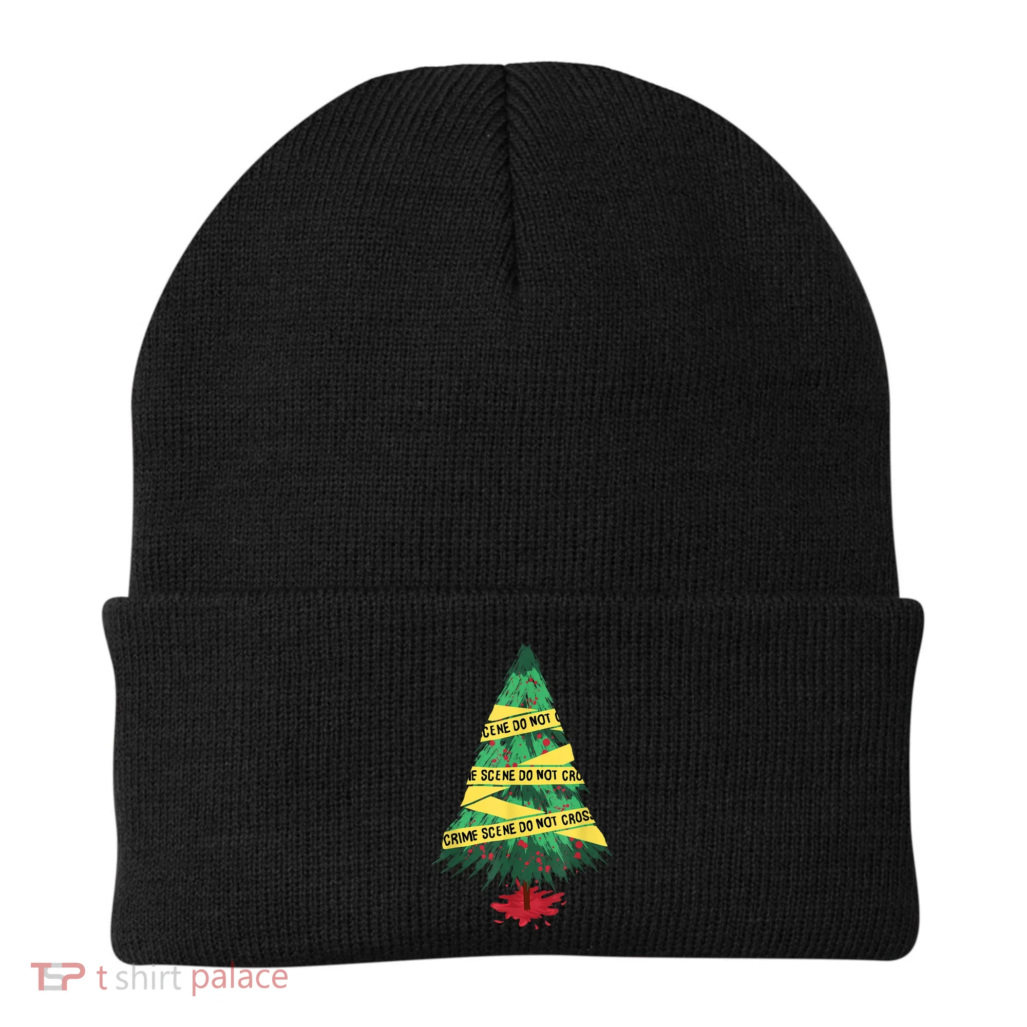 Serial Killer Christmas Tree Crime Scene True Crime Beanie