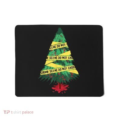 Serial Killer Christmas Tree Crime Scene True Crime Mousepad