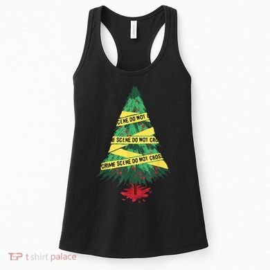 Serial Killer Christmas Tree Crime Scene True Crime Women's Tank Top