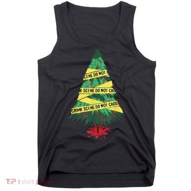 Serial Killer Christmas Tree Crime Scene True Crime Tank Top