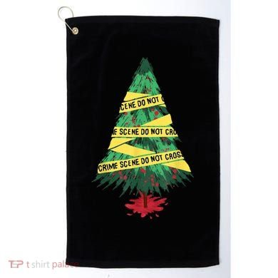 Serial Killer Christmas Tree Crime Scene True Crime Golf Towel