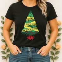 Serial Killer Christmas Tree Crime Scene True Crime Women's T-Shirt thumb 2