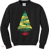 Serial Killer Christmas Tree Crime Scene True Crime Kids Sweatshirt thumb 0
