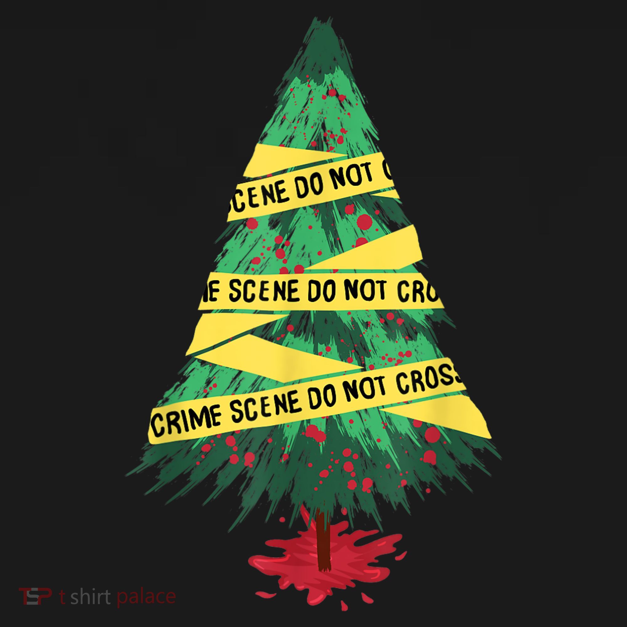 Serial Killer Christmas Tree Crime Scene True Crime Kids Hoodie