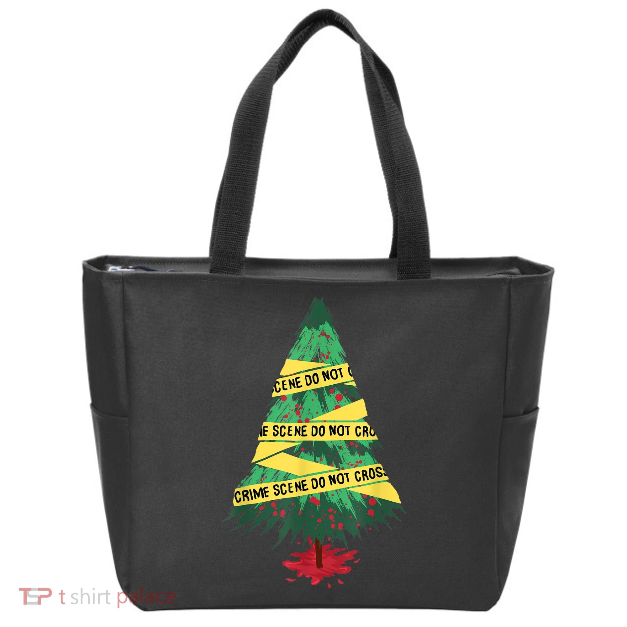 Serial Killer Christmas Tree Crime Scene True Crime Tote Bag