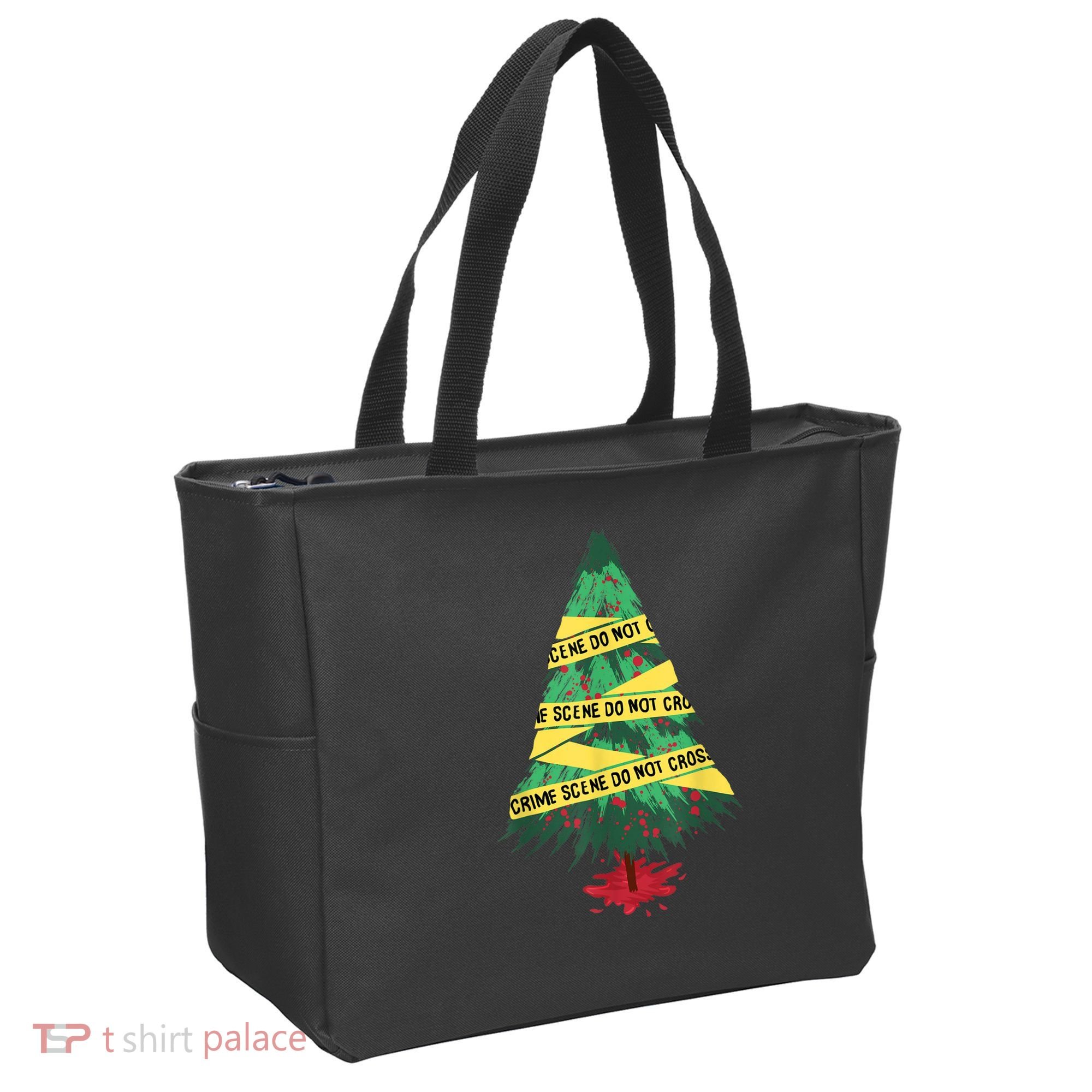 Serial Killer Christmas Tree Crime Scene True Crime Tote Bag