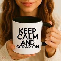 Scrapbook Keep Calm And Scrap On I Do Crafts Scrapbooking Gift Coffee Mug thumb 3