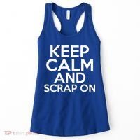 Scrapbook Keep Calm And Scrap On I Do Crafts Scrapbooking Gift Women's Tank Top thumb 0