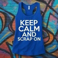 Scrapbook Keep Calm And Scrap On I Do Crafts Scrapbooking Gift Women's Tank Top thumb 3