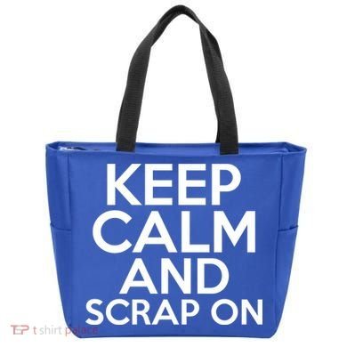 Scrapbook Keep Calm And Scrap On I Do Crafts Scrapbooking Gift Tote Bag
