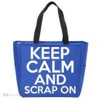 Scrapbook Keep Calm And Scrap On I Do Crafts Scrapbooking Gift Tote Bag thumb 0