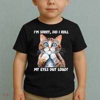 Sarcastic Kitten Did I Roll My Eyes Out Loud Cat Lovers Toddler T-Shirt thumb 2