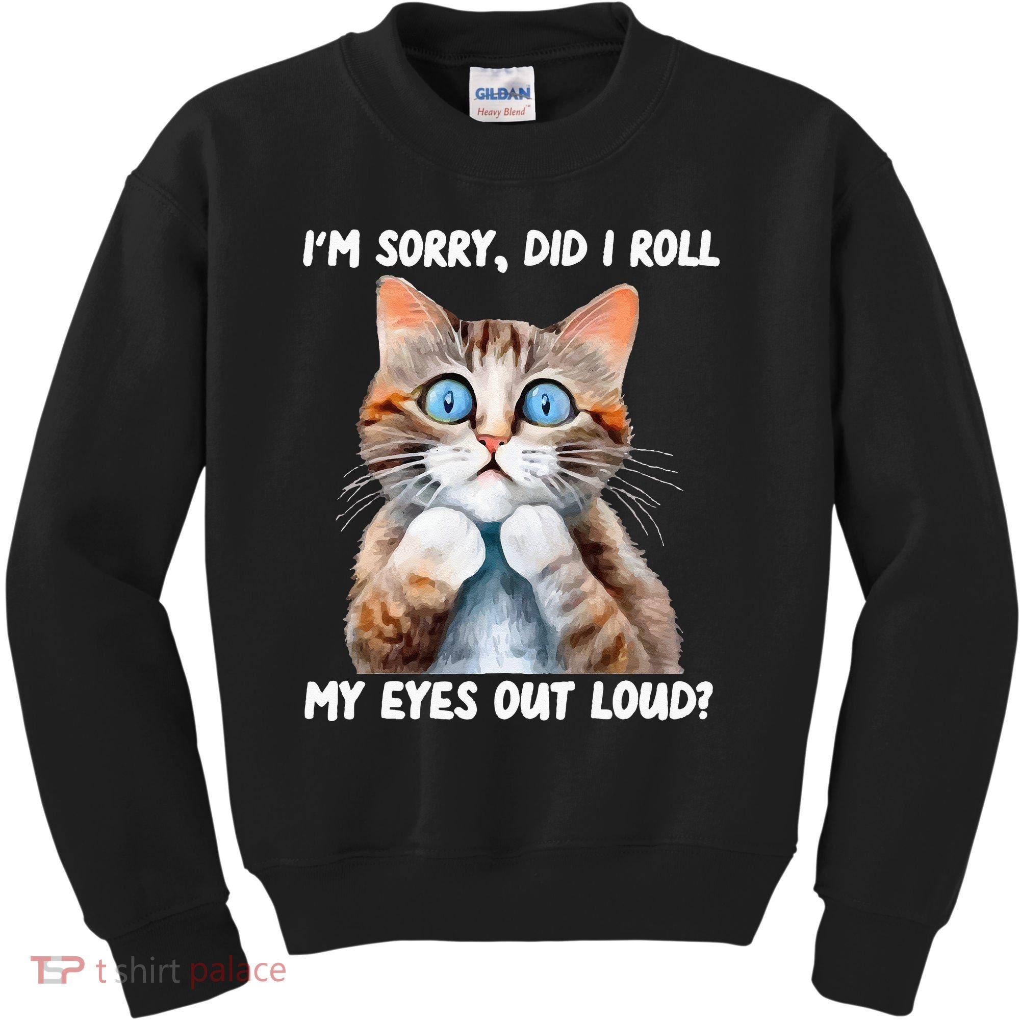 Sarcastic Kitten Did I Roll My Eyes Out Loud Cat Lovers Kids Sweatshirt