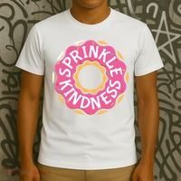 Sprinkle Kindness Donut Graphic Plus Size Shirt For Girl Boy Unisex T-Shirt thumb 3