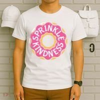 Sprinkle Kindness Donut Graphic Plus Size Shirt For Girl Boy Unisex T-Shirt thumb 6