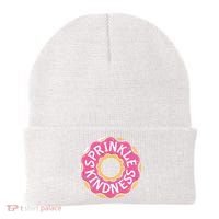 Sprinkle Kindness Donut Graphic Plus Size Shirt For Girl Boy Unisex Beanie thumb 0
