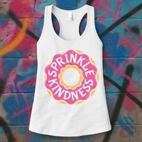 Sprinkle Kindness Donut Graphic Plus Size Shirt For Girl Boy Unisex Women's Tank Top thumb 3