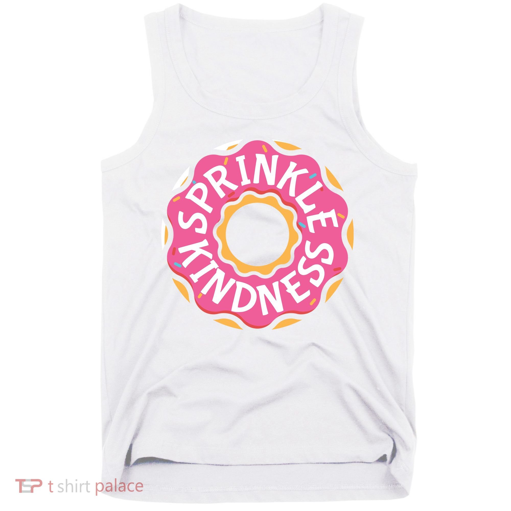 Sprinkle Kindness Donut Graphic Plus Size Shirt For Girl Boy Unisex Tank Top