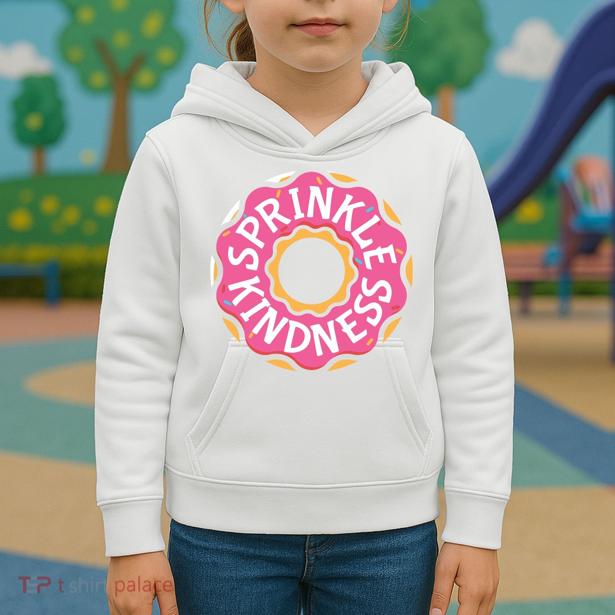 Sprinkle Kindness Donut Graphic Plus Size Shirt For Girl Boy Unisex Kids Hoodie