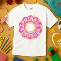 Sprinkle Kindness Donut Graphic Plus Size Shirt For Girl Boy Unisex Kids T-Shirt thumb 3