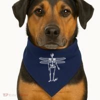 Skeleton Fairy Grunge USA-Made Doggie Bandana thumb 1