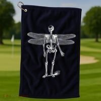 Skeleton Fairy Grunge Golf Towel thumb 1
