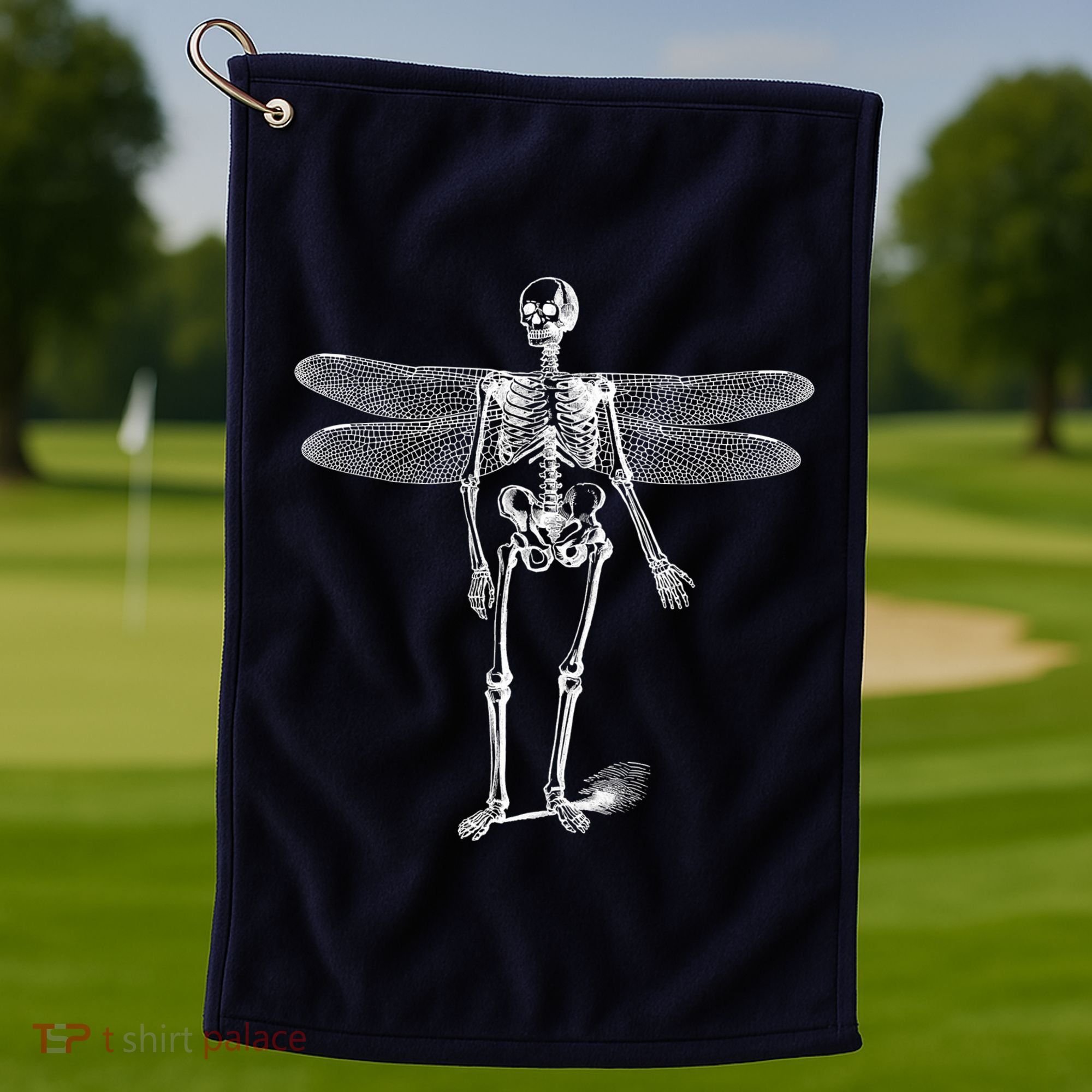 Skeleton Fairy Grunge Golf Towel