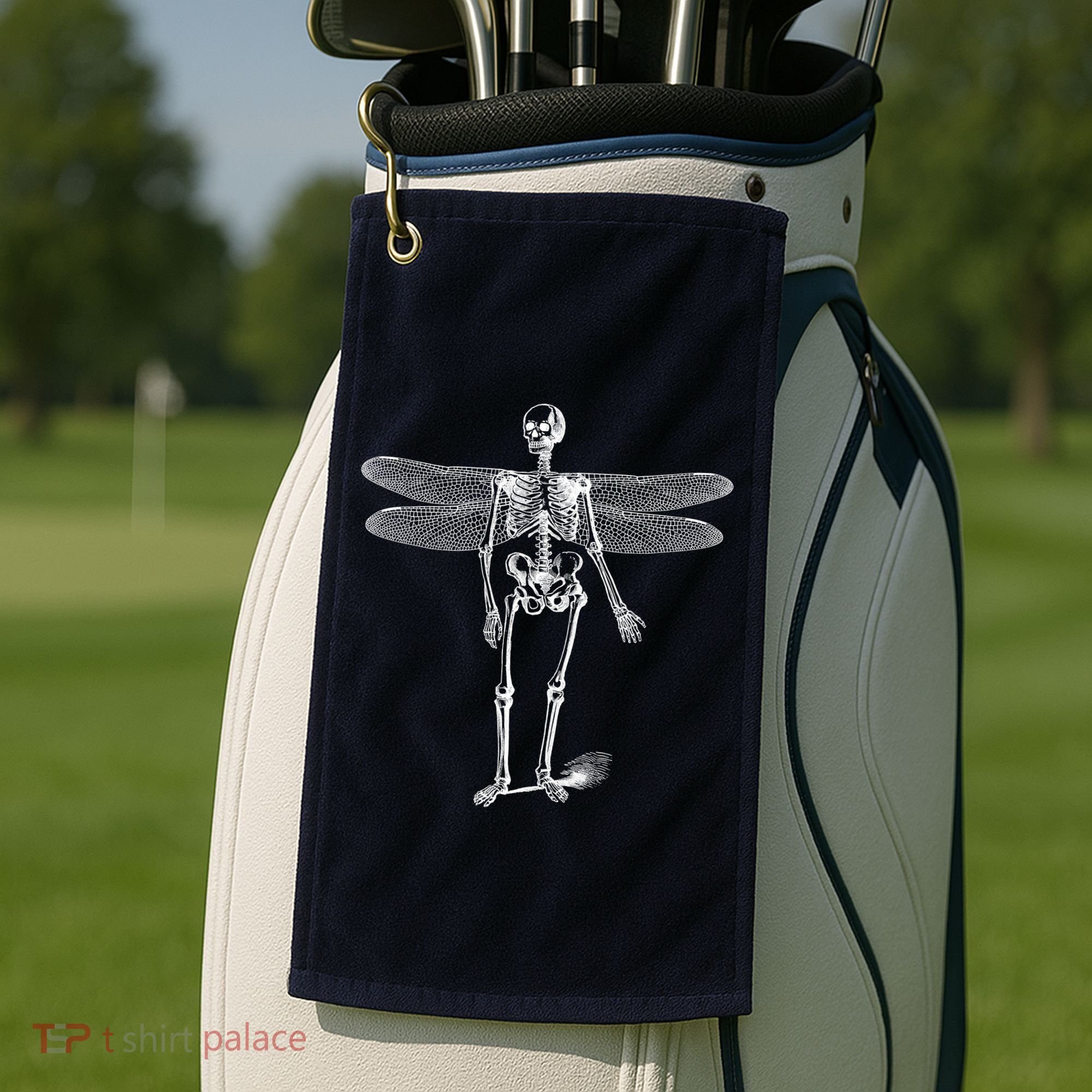 Skeleton Fairy Grunge Golf Towel