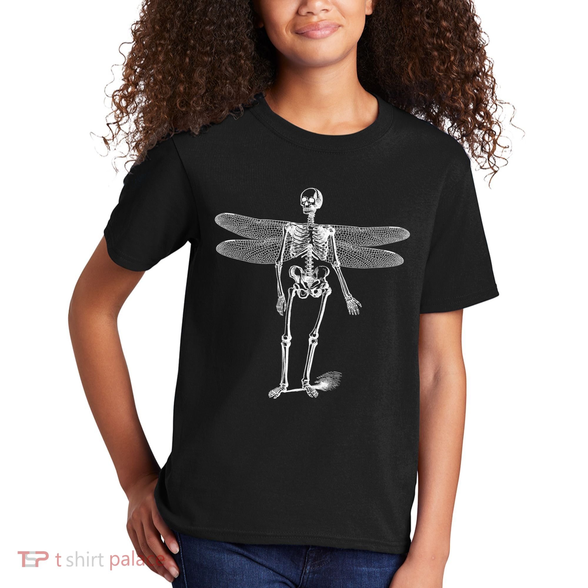 Skeleton Fairy Grunge Kids T-Shirt