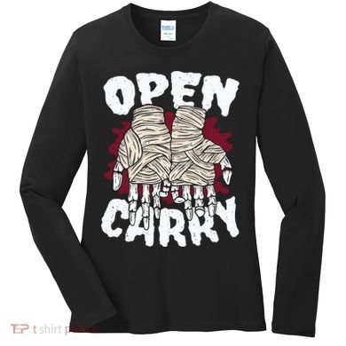 Skeleton Open Carry Boxing Women's Long Sleeve Shirt