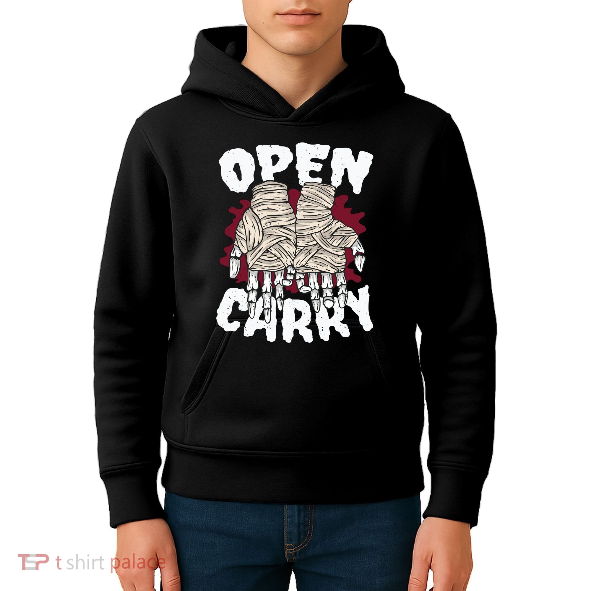 Skeleton Open Carry Boxing Kids Hoodie