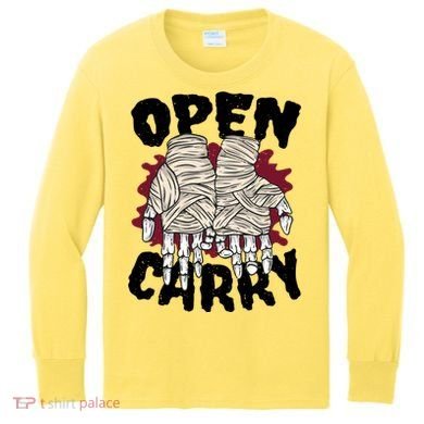 Skeleton Open Carry Boxing Kids Long Sleeve Shirt