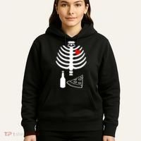 Skeleton Pizza Beer Rib cage Hoodie thumb 5
