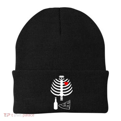 Skeleton Pizza Beer Rib cage Beanie