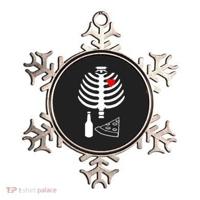 Skeleton Pizza Beer Rib cage Ornament