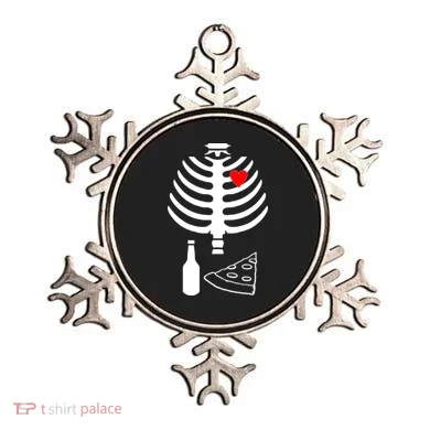 Skeleton Pizza Beer Rib cage Ornament