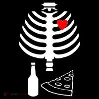 Skeleton Pizza Beer Rib cage Ornament thumb 1