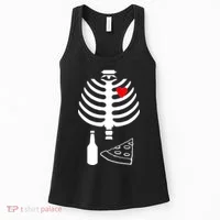 Skeleton Pizza Beer Rib cage Women's Tank Top thumb 0